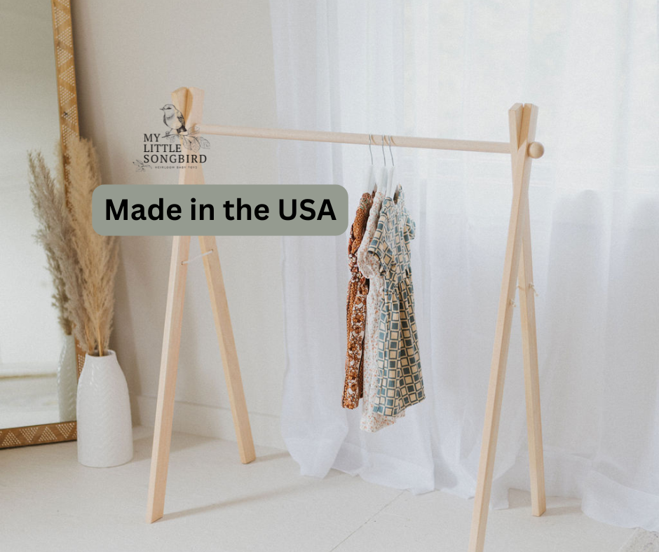 Wooden dress rack /toddler clothes rack