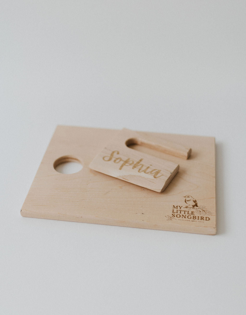 Children's Wooden Cutting Board Set with  Fruit Knife