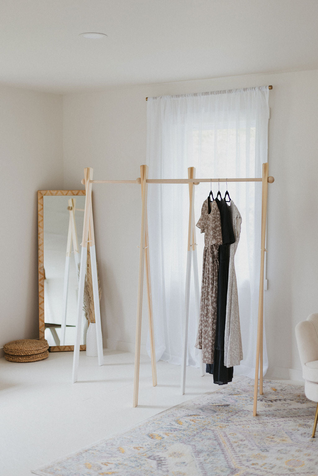 Large Wooden Clothing Rack