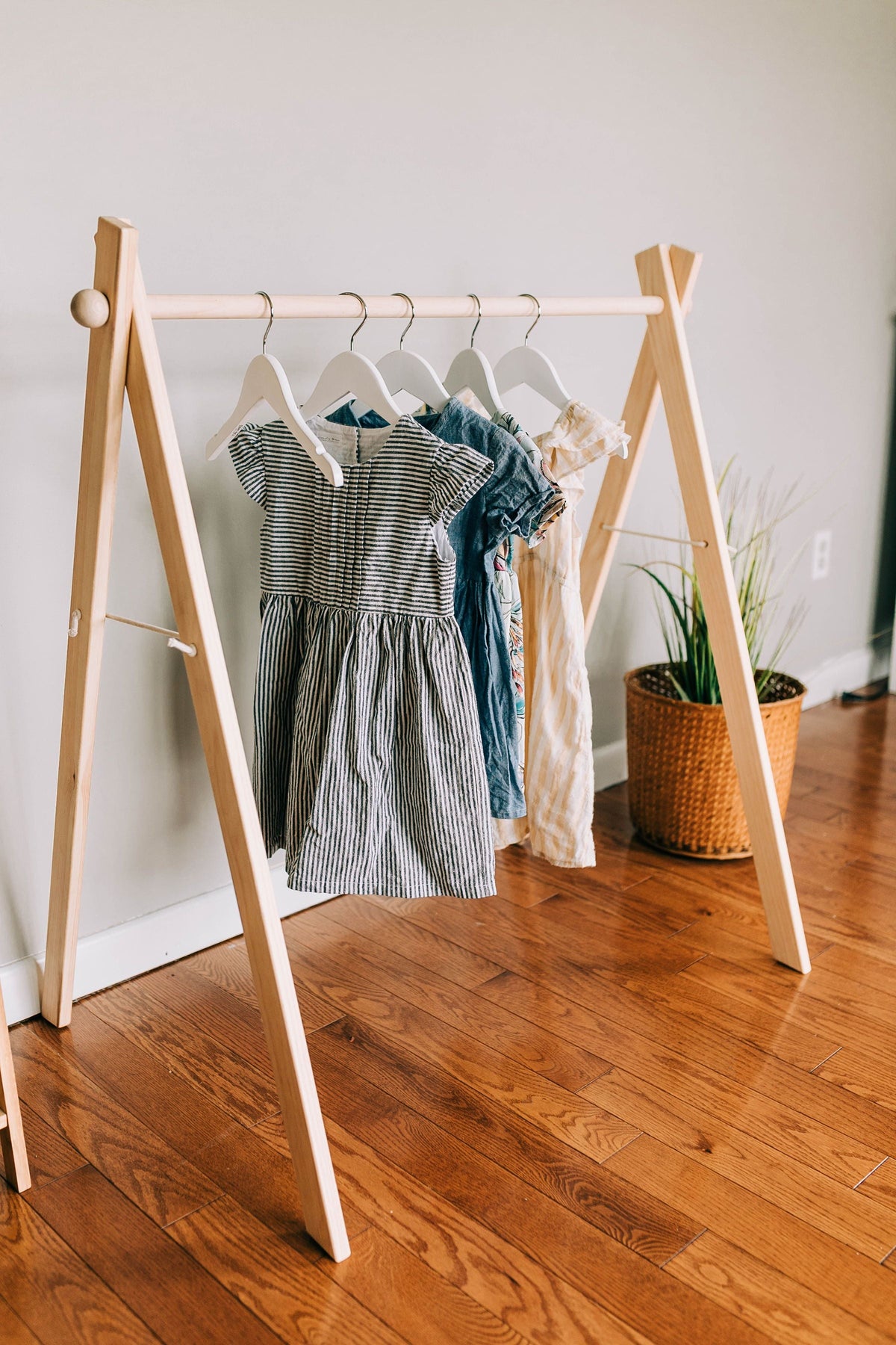 DISCOUNTED/flawed   Wooden Clothing Rack
