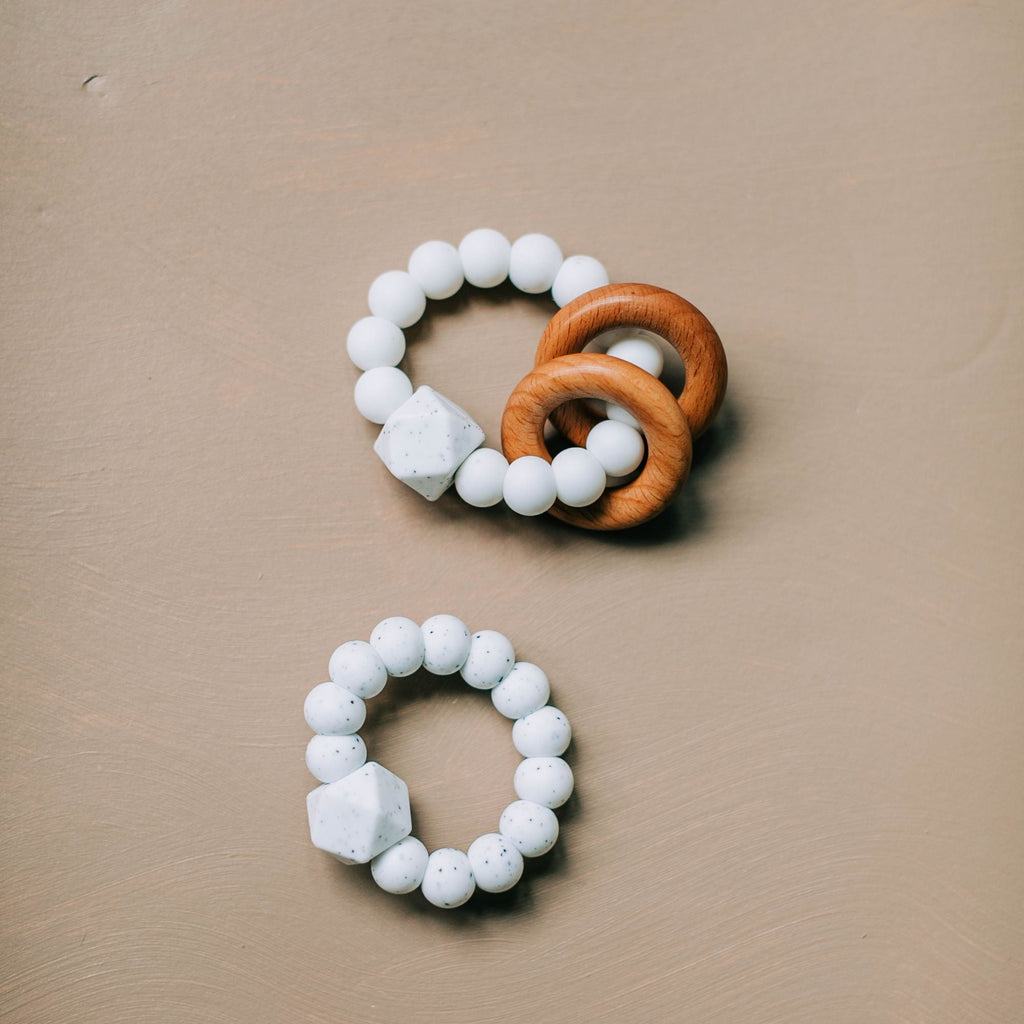 Silicone  Beaded Rattle Rings