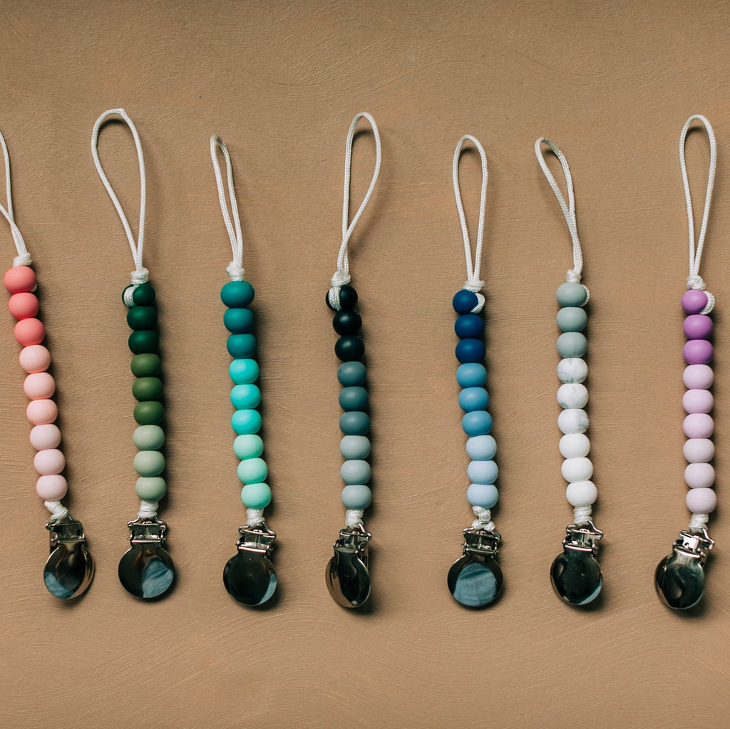 Parakeet Ombré Pacifier Clips