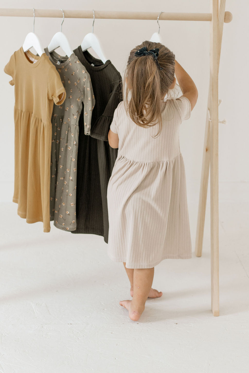 Wooden dress rack /toddler clothes rack