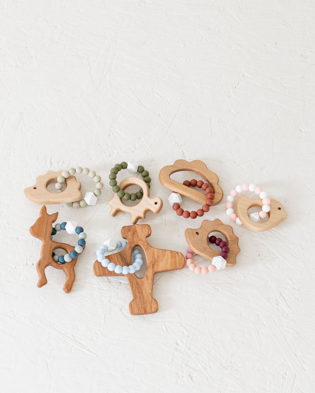 Wooden Teether with Silicone Ring