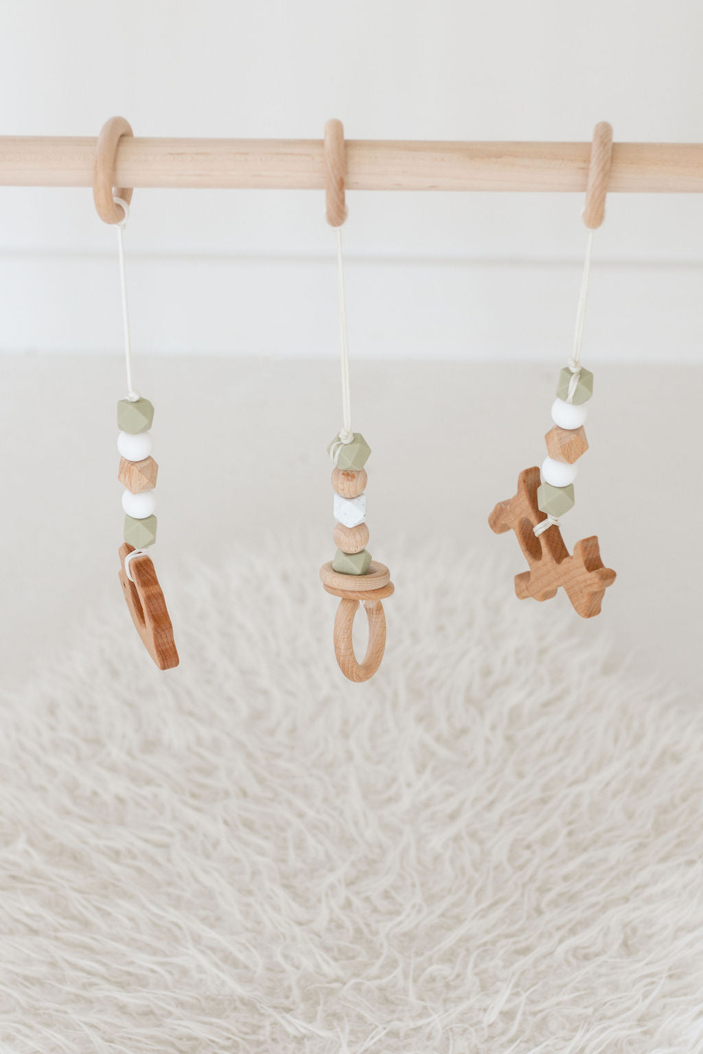 Sage green Gym toys/Wooden play gym, baby gym,